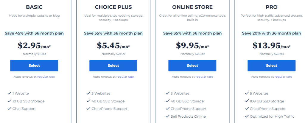 pricing plans