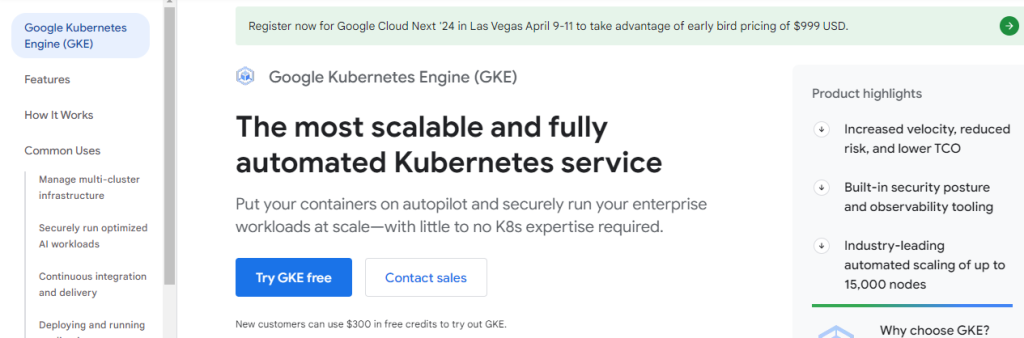 Google Cloud Kubernetes Engine